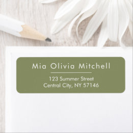 Trend Color Reed Green Minimal Adresetiketten Etiket