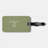 Trend Color Reed Green Minimal Bagagelabel (Achterkant horizontaal)