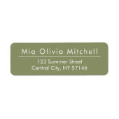 Trend Color Reed Green - Moderne Adresetiketten Etiket (Voorkant)