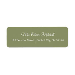 Trend Color Reed Green Script-Adresetiketten Etiket