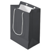 Trend Color - Slate Grey Medium Gift Bag Cadeauzakje (Voorkant Gekanteld)