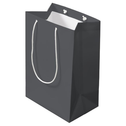 Trend Color - Slate Grey Medium Gift Bag Cadeauzakje (Achterkant Gekanteld)