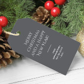 Trend Color Slate Grey Minimalist Cadeaulabel