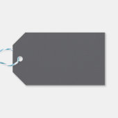 Trend Color Slate Grey Minimalist Cadeaulabel (Achterkant Horizontaal)