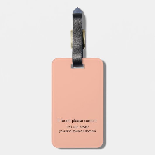 Trend Color Soft Peach Bagagelabel (Achterkant verticaal)