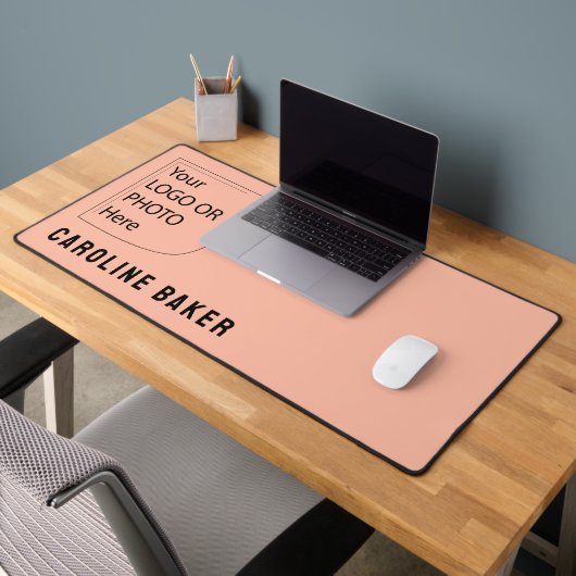 Trend Color Soft Peach Logo Desk Mat (Kantoor 2)