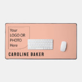 Trend Color Soft Peach Logo Desk Mat (Keyboard & Muis)