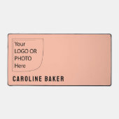 Trend Color Soft Peach Logo Desk Mat (Voorkant)