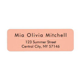 Trend Color Soft Peach - Moderne Adresetiketten Etiket
