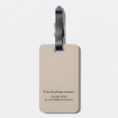 Trend Color Soft Taupe Bagagelabel (Achterkant verticaal)