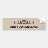 Trend Color Soft Taupe Lineart Bumpersticker (Voorkant)