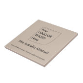Trend Color Soft Taupe Logo - Keramische Tegel Tegeltje (Zijkant)