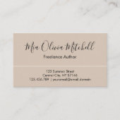 Trend Color Soft Taupe Minimalistisch Visitekaartj Visitekaartje (Voorkant)
