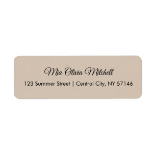 Trend Color Soft Taupe Script-Adresetiketten Etiket