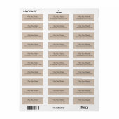 Trend Color Soft Taupe Script-Adresetiketten Etiket (Full Sheet)