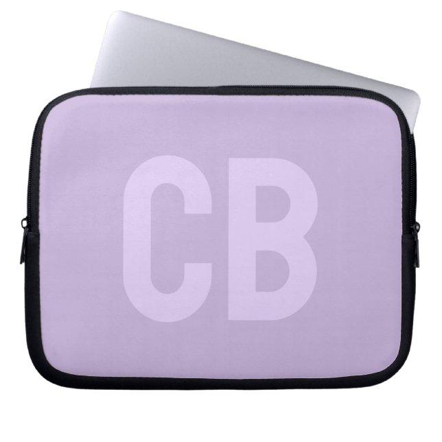 Trend Color Soft Violet-laptophoes Laptop Sleeve (Voorkant)