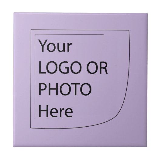 Trend Color Soft Violet - Logo keramische Tegel Tegeltje (Voorkant)