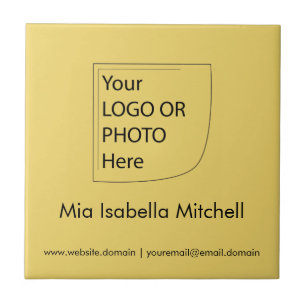 Trend Color Soft Yellow Logo - Keramische Tegel Tegeltje
