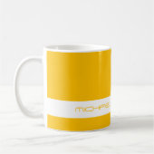 Trend Color Sunburst Yellow - Futuristische naam M Koffiemok (Links)