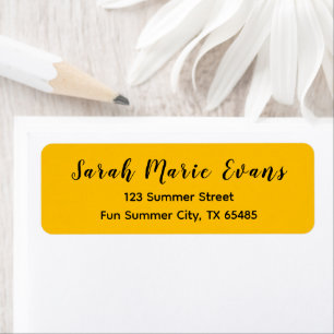 Trend Color Sunburst Yellow Return-adreslabels Etiket