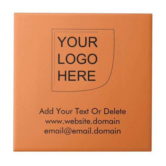 Trend Color - Verse Tangerine Logo keramische Tege Tegeltje (Voorkant)