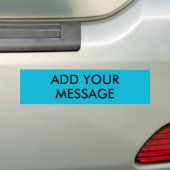 Trend Color Vivid Cyan Message Bumpersticker (Op auto)