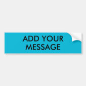 Trend Color Vivid Cyan Message Bumpersticker (Voorkant)