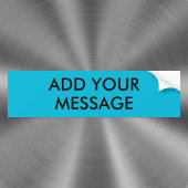 Trend Color Vivid Cyan Message Bumpersticker