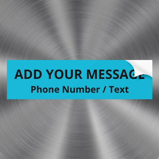 Trend Color Vivid Cyan Text Bumpersticker