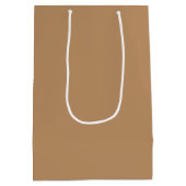 Trend Color - Warme Beige Medium Gift Bag Medium Cadeauzakje (Achterkant)