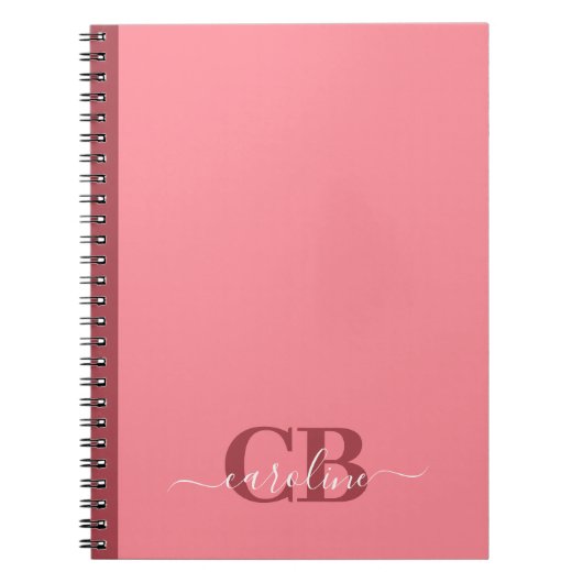 Trend Color - Watermeloen Roze Script Notitieboek (Voorkant)