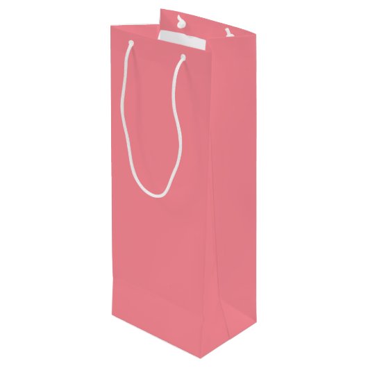 Trend Color - Watermeloen Roze Wijn Gift Bag Wijn Cadeautas (Achterkant Gekanteld)