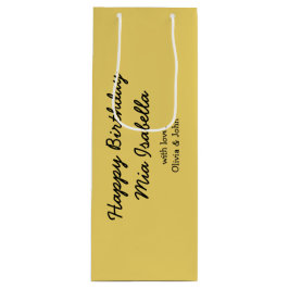 Trend Color - Zacht geel  geschenktas Wijn Cadeautas