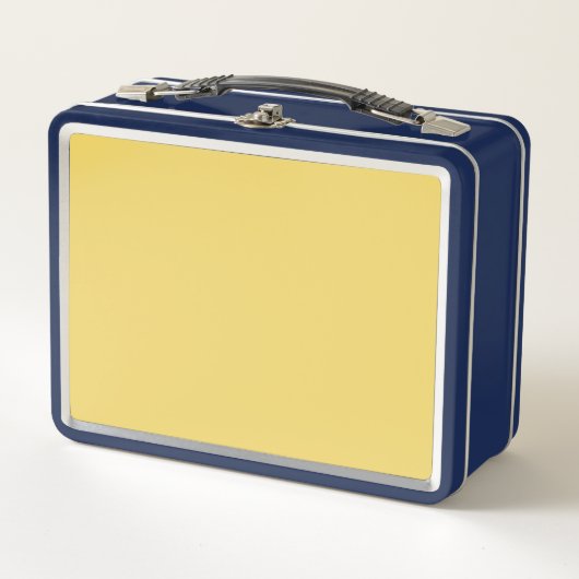 Trend Color Zacht Geel Metalen Lunchbox (Voorkant)