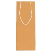 Trend Color - Zacht Sinaasappel geschenktas Wijn Cadeautas (Achterkant)