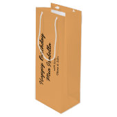 Trend Color - Zacht Sinaasappel geschenktas Wijn Cadeautas (Voorkant Gekanteld)