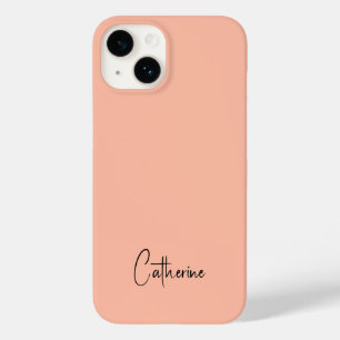 Trend Color Zachte Peach Minimalist Case-Mate iPhone 14 Hoesje