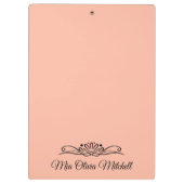 Trend Color - Zachte perzik naam klembord (Achterkant)