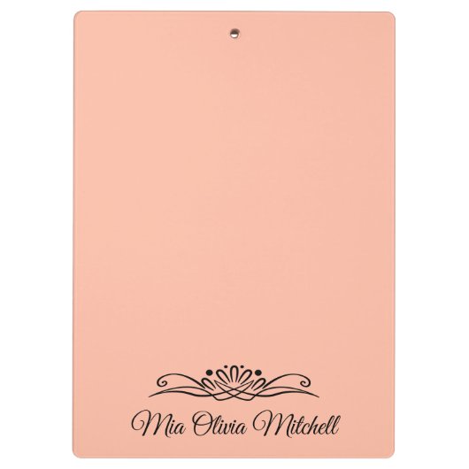 Trend Color - Zachte perzik naam klembord (Achterkant)