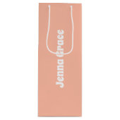 Trend Color - Zachte perzik wijn geschenkzak Cadeautas (Voorkant)