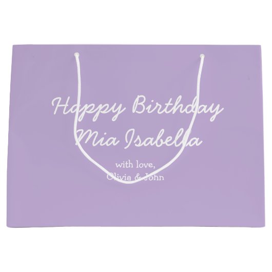 Trend Color - Zachte Violet  geschenktas Groot Cadeauzakje (Voorkant)