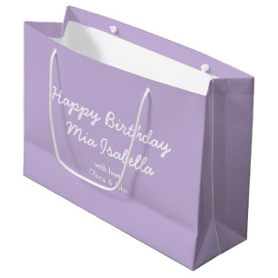 Trend Color - Zachte Violet geschenktas Groot Cadeauzakje