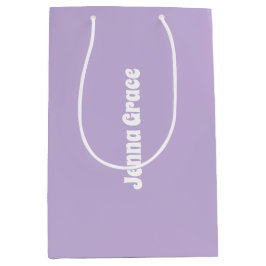 Trend Color - Zachte Violet Medium Naam Gift Bag Cadeauzakje