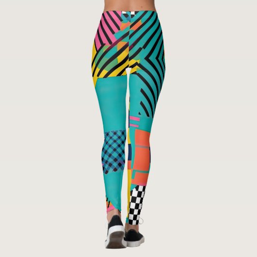 Trend Colorful van 80 jaar Leggings (Achterkant)