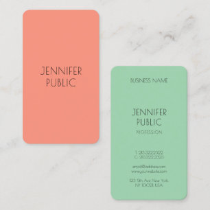 Trend Colors Custom Moderne Sjabloon Elegant Visitekaartje