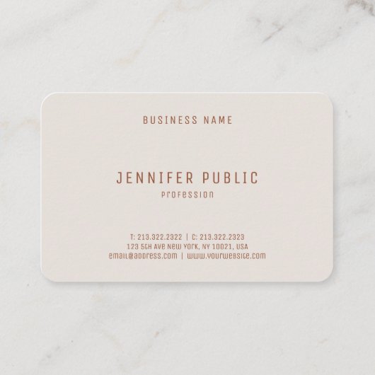 Trend Colors Elegant Luxurious Moderne Sjabloon Visitekaartje (Achterkant)