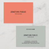 Trend Colors Elegant Moderne Eenvoudige Sjabloon Visitekaartje (Voorkant / Achterkant)