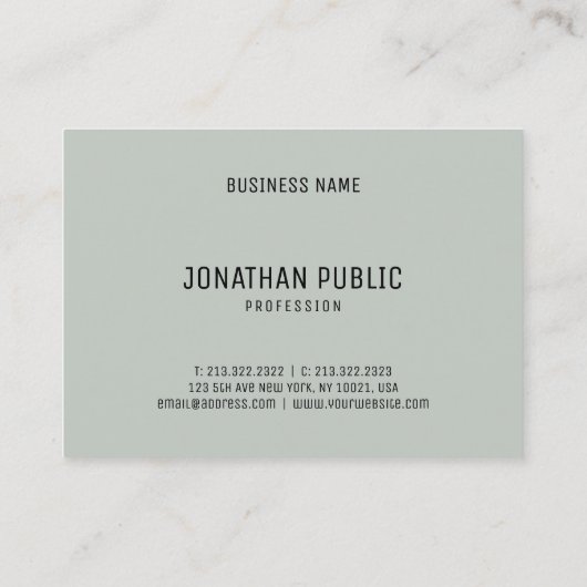 Trend Colors Elegant Moderne Eenvoudige Sjabloon Visitekaartje (Achterkant)