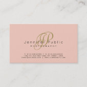 Trend Colors Fotografe Sjabloon Monogram Visitekaartje (Voorkant)