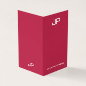 Trend Colors Modern Elegant Monogram Sjabloon Visitekaartje (Buitenkant)